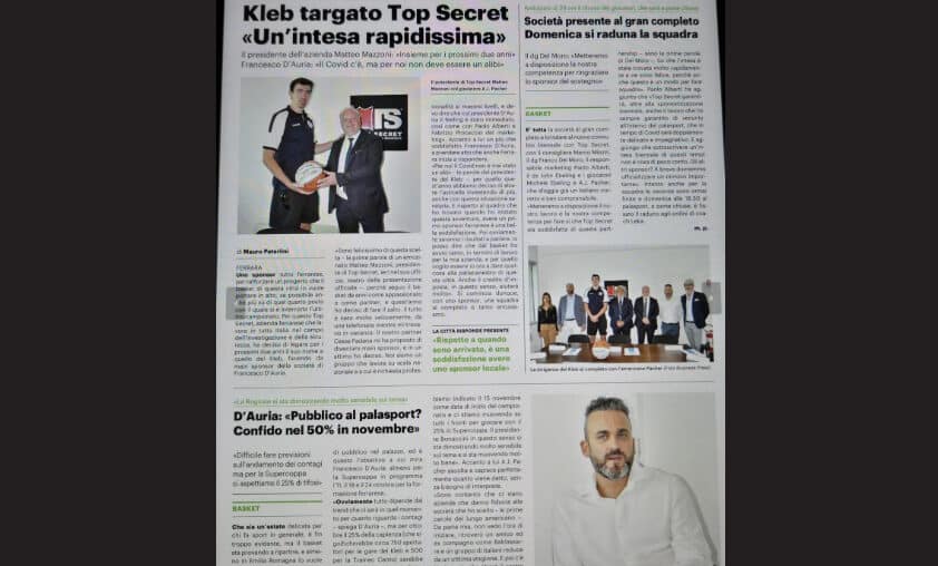 Top Secret diventa ufficialmente nuovo Main Sponsor del KLEB Basket Ferrara